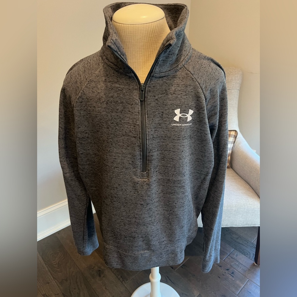 Under Armour Charcoal Heather Quarter-Zip Top